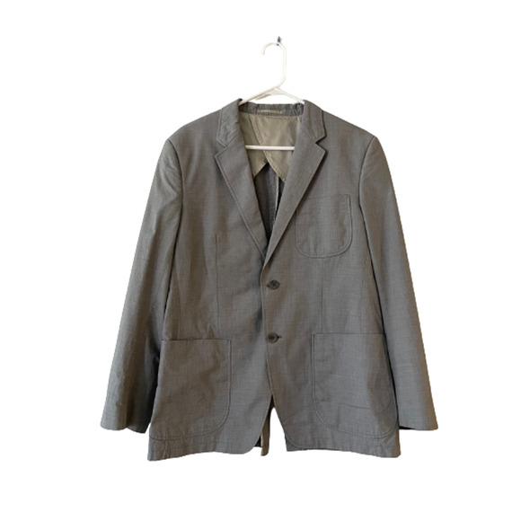 Theory Men's Size 40 Two Button Single Breasted Blazer Jacket Back Slit Gray - Picture 1 of 8